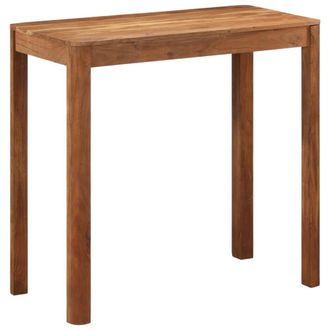 Berkfield Home Bar Table Solid Wood Acacia with Honey Finish 110x55x106 cm in Brown | Size: 110 x 55 x 106 cm
