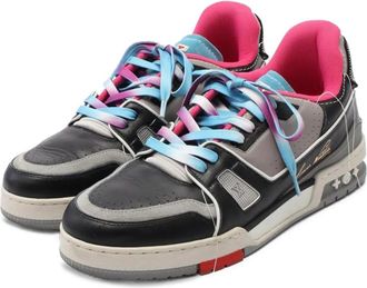 Louis Vuitton lace-up leather sneakers - Black