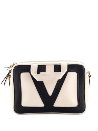 Valentino Garavani Viva Superstar Convertible Zip Leather Small tote bag - Bianco