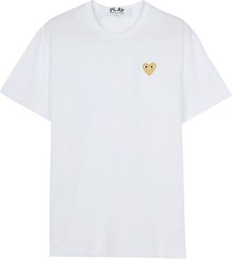 Comme Des Gar&ccedil;ons Gold Heart T-Shirt White AZ-T216-051-4