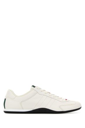 Gucci White Leather Gucci Shift Sneakers