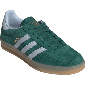 adidas Gazelle Indoor Sneaker in Green/Crystal Sky/Gum4 at Nordstrom, Size 10.5