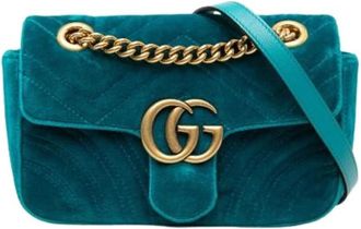 Gucci Pre-owned Leather gucci-bags - Dames - Vintage Schoudertas - Blauw - ONE Size - Vintage