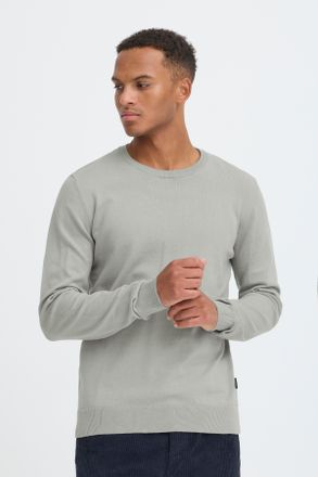 Blend Rundhalspullover BLEND BHBRYAN CREW, Herren, Gr. XXL, griffin, Strick, Obermaterial: 70% Baumwolle, 30% Nylon, unifarben, regular fit h&uuml;ftbedeckend, R