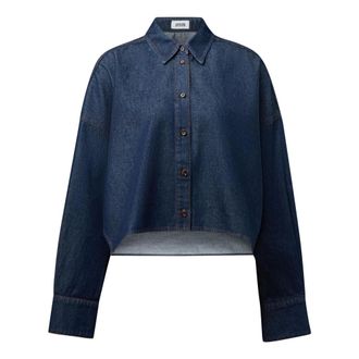Drykorn Dames, Blouses & Shirts, Blauw, Maat: XL Denim