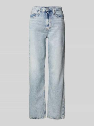 Tommy Jeans Straight Leg Jeans mit hohem Bund in Hellblau, Gr&ouml;&szlig;e 28/30
