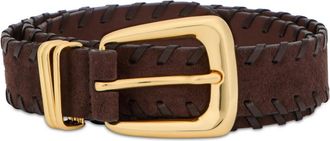 Veronica Beard Leren Riem met Gesp - Dames - Riemen - Bruin - S - Leer - Accessoires