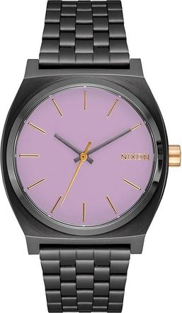 Nixon Medium Time Teller Womens Watches Gunmetal/Lavender/Gold, Silver Tone/Stainless Steel