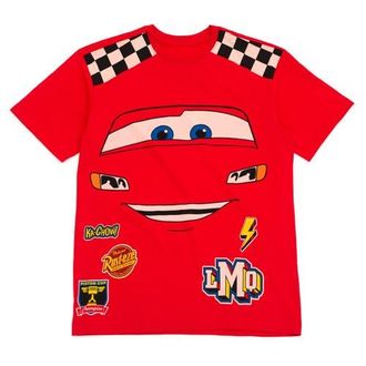 Disney Cars Cosplay Short Sleeve T-Shirt in Mcqueen Racing Red at Nordstrom, Size Xx-Large