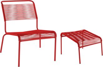 Schaffner Spaghetti-Lounger + Hocker Säntis