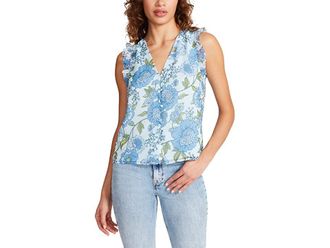 Steve Madden Loretta Top Womens Clothing Vintage Blue : LG (US 10-12), Polyester