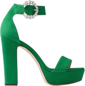 Jimmy Choo London Mionne 120 Suede Platform Sandals, Brand Size 36.5 ( US Size 6.5 )