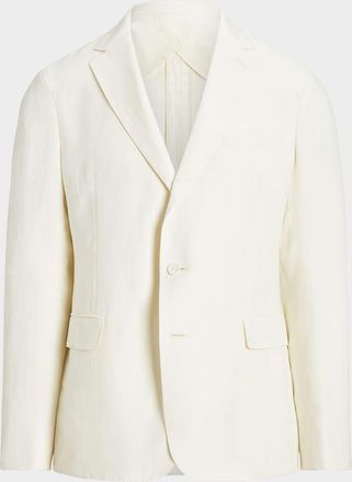 Ralph Lauren Purple Label Hadley Hand-Tailored Silk-Linen Jacket