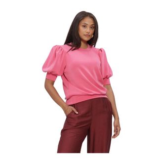 Minus Hoodies & sweatvesten, Dames, Roze, S, Linnen, Mslevina T-shirt