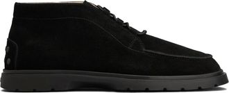 Tod's Schoenen, Heren, Zwart, 43 EU, Su&egrave;de, Zwarte Su&egrave;de Enkellaarzen Elastisch Koord