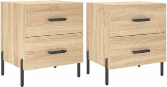 vidaXL Vidaxl - Bedside Cabinets 2 pcs Sonoma Oak 40x35x47.5 cm Engineered Wood