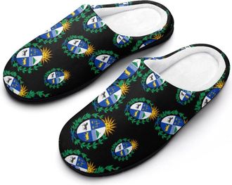 Generic Coat Arms of Uruguay Cotton Slippers for Women Indoor Outdoor Slipper Slip-On Memory Foam Home Shoes