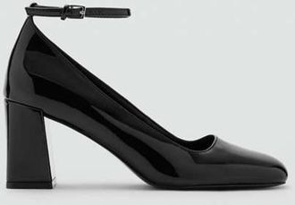 Mango Scarpe tacco vernice cinturino nero - Donna - 35 - MANGO
