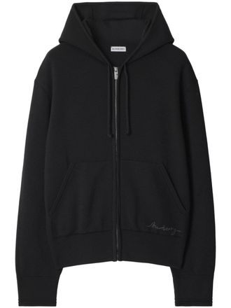 Burberry Jack met geborduurd logo - Zwart