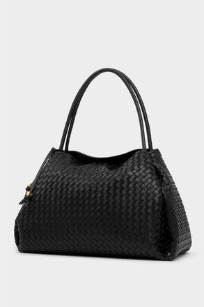 Katie Loxton Nova Hand Woven Large Shoulder Bag in Black at Nordstrom