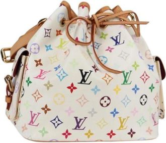 Louis Vuitton Tweedehands Canvas Louis Vuitton tassen - Dames - Vintage Tas - Veelkleurig - ONE Size - Leer - Vintage