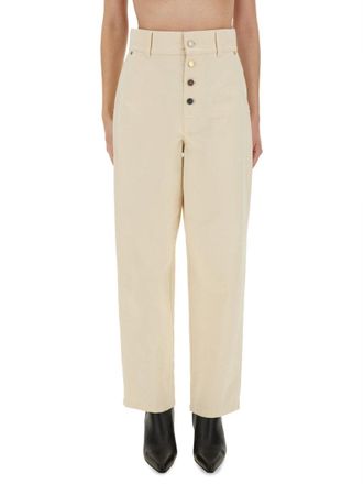 Moschino Straight Fit Cotton Jeans - Beige