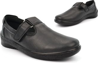 Generic Womens Leather Shoes Womens Lightweight Shoes Size 3 Ladies Leather Shoe Size 8 Lightweight Shoe Casual Touch Fastening Sizes 3-8 Black 3 UK