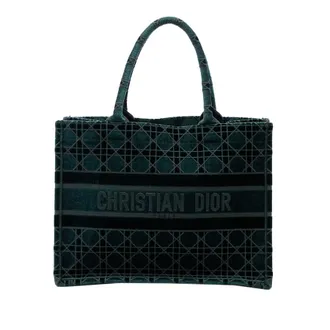 Dior Pre-owned Dior Medium Embroidered Velvet Cannage Book Tote Ladies SOXEXXHZZW4SB8EP