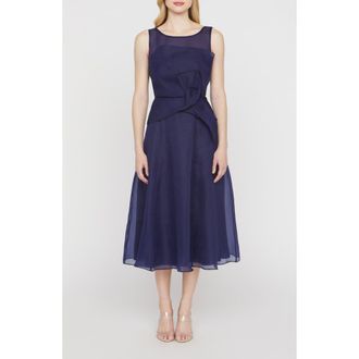 JS Collections Hedi Organza A-Line Cocktail Dress in Twilight at Nordstrom Rack, Size 12