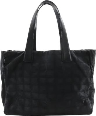 Chanel Pre-owned Nylon Tote Bag - Dames - Vintage Shopper - Zwart - ONE Size - Nylon - Vintage