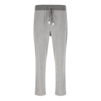 Brioni Piqu&eacute; Cotton Joggers - male - Brioni - Sweatpants - Gray - 3XL - Trousers