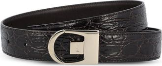 Saint Laurent Logo Engraved Reversible Belt