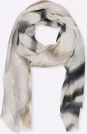 Heine Modeschal HEINE, Damen, sand, schwarz, Polyester, gemustert, Modet&uuml;cher Modeschal