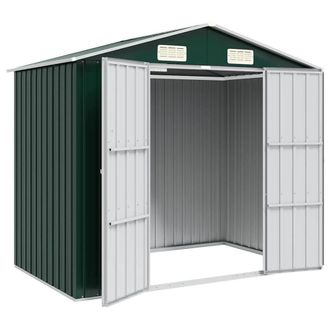 Berkfield Home Garden Shed Green 205x129x183 cm Galvanised Steel | Size: 205 x 129 x 183 cm