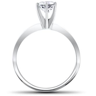Pompeii3 1/4ct Solitaire Diamond Engagement Ring 14K White Gold Size Selectable