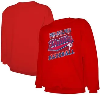 Stitches Mens Stitches Red Philadelphia Phillies Lightweight Crew Sweatshirt at Nordstrom, Size Xx-Large