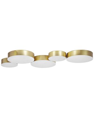 Beliani L&aacute;mpara de techo led metal dorado