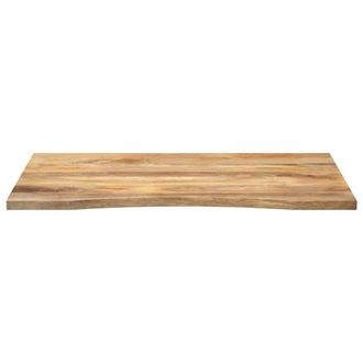 Berkfield Home Beautiful Desk Top with Curve 110x80x2.5 cm Solid Wood Rough Mango in Brown