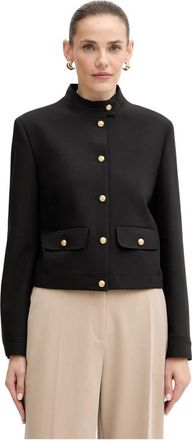 Karl Lagerfeld Enkelrij broek blazer - Dames - Blazers - Zwart - L - Leer - Jassen