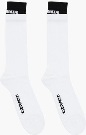 Dsquared2 Ribbed Long Socks with Contrasting Detail size 46