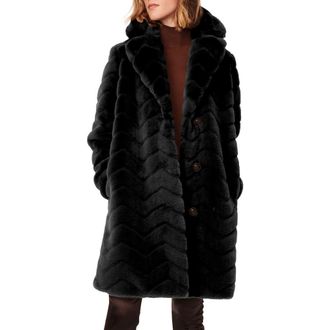 Bernardo Faux Fur Coat in Black at Nordstrom, Size Xx-Large
