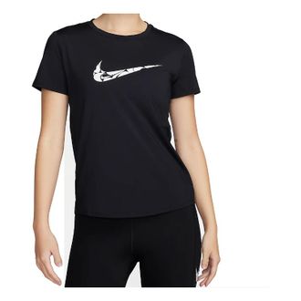 Nike (WMNS) Nike One Swoosh Dri-FIT Short-Sleeve Running Top Black White FN2619-010