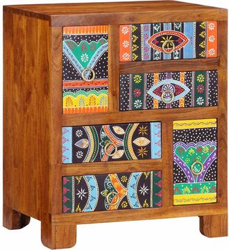 Berkfield Home Sideboard Multicolour 50x35x60 Solid Wood Acacia