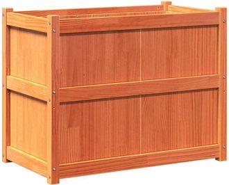 vidaXL Garden Planter Wax Brown 90x50x70 cm Solid Wood Pine Vidaxl