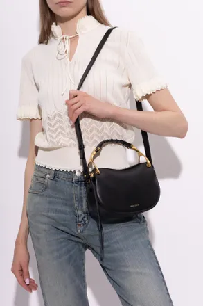 Alexander McQueen Wishbone Mini Bag, Womens, Black