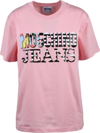 Moschino T-shirt - Dames - T-shirts - Roze - S - Katoen - Tops