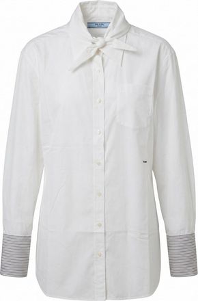 Prada Shirt With Striped Cuff Detail