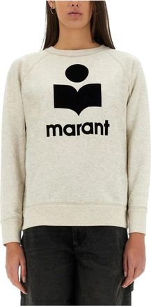 Isabel Marant Millyny Sweatshirt - Dames - Sweatshirts - Beige - 2XS - Katoen - Hoodies & sweatvesten