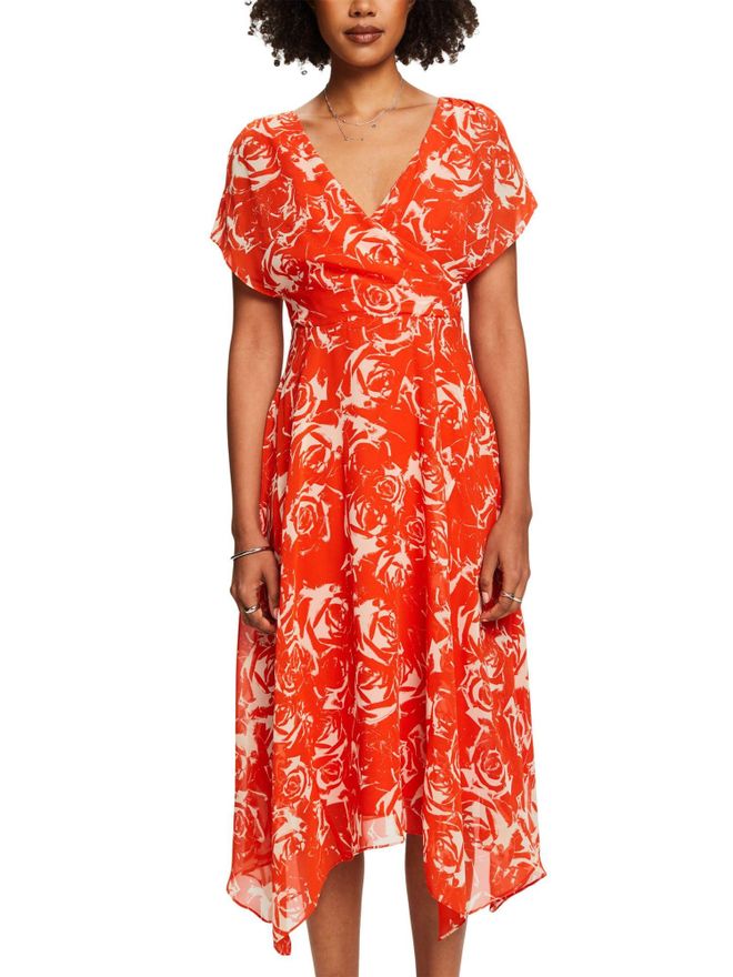 ESPRIT Damen Kleid – Lässiger Kalifornien-Style Mit Logo-Print & Elastischem Bund Mit Tunnelzug, Für Einen Entspannten Look