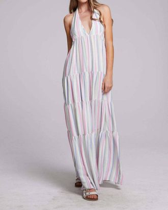 Chaser Milano Positano Stripe Maxi Dress In Multi